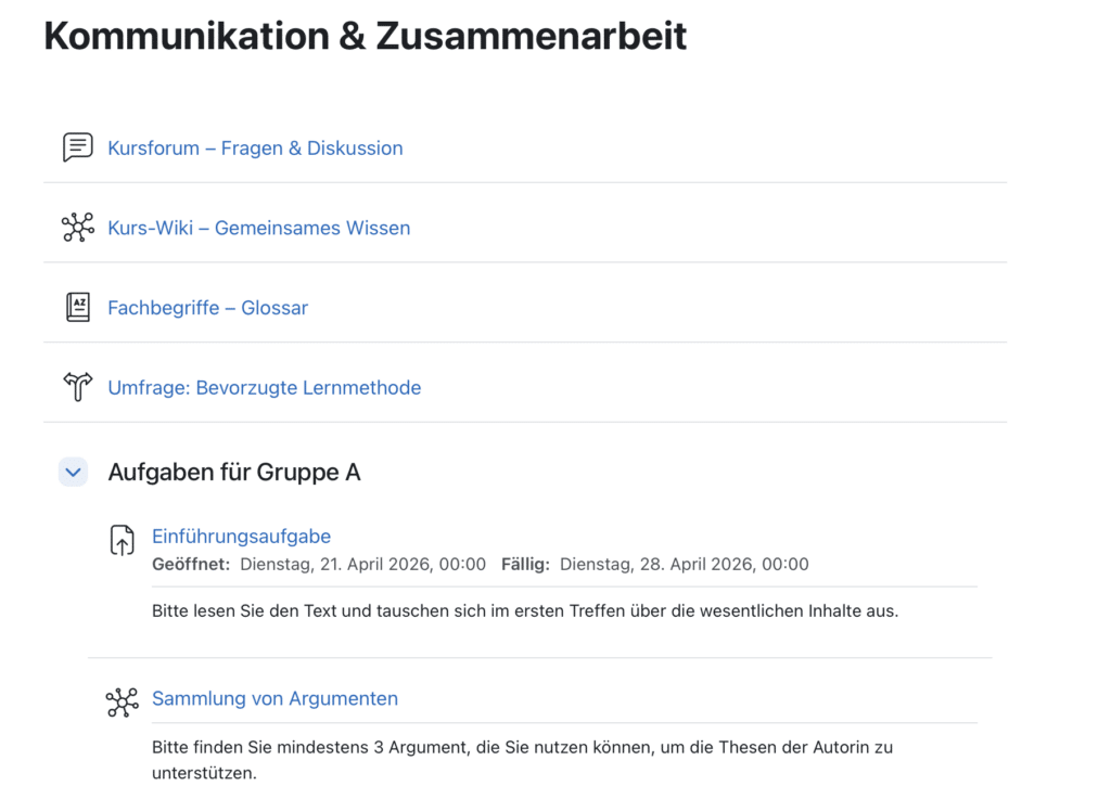 Unterabschnitte in Moodle 5.2 sind nutzerfreundlicher